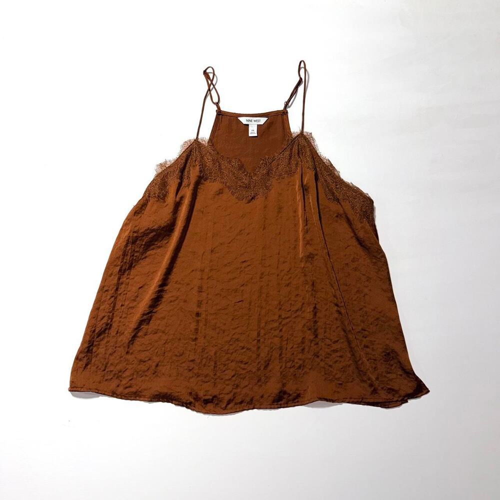 Nine west brown lace trim